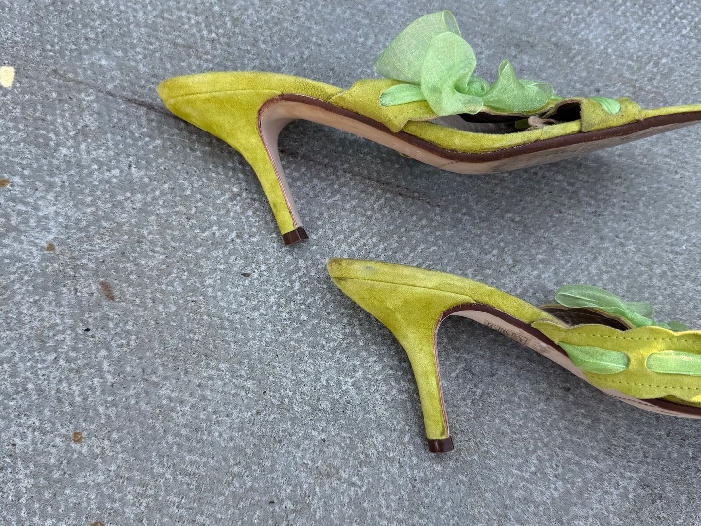 Pedro Miralles Green Suede Mules