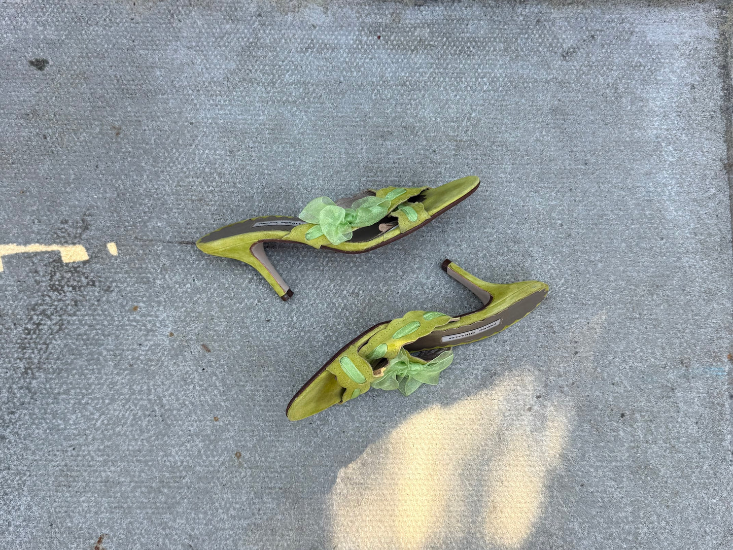 Pedro Miralles Green Suede Mules