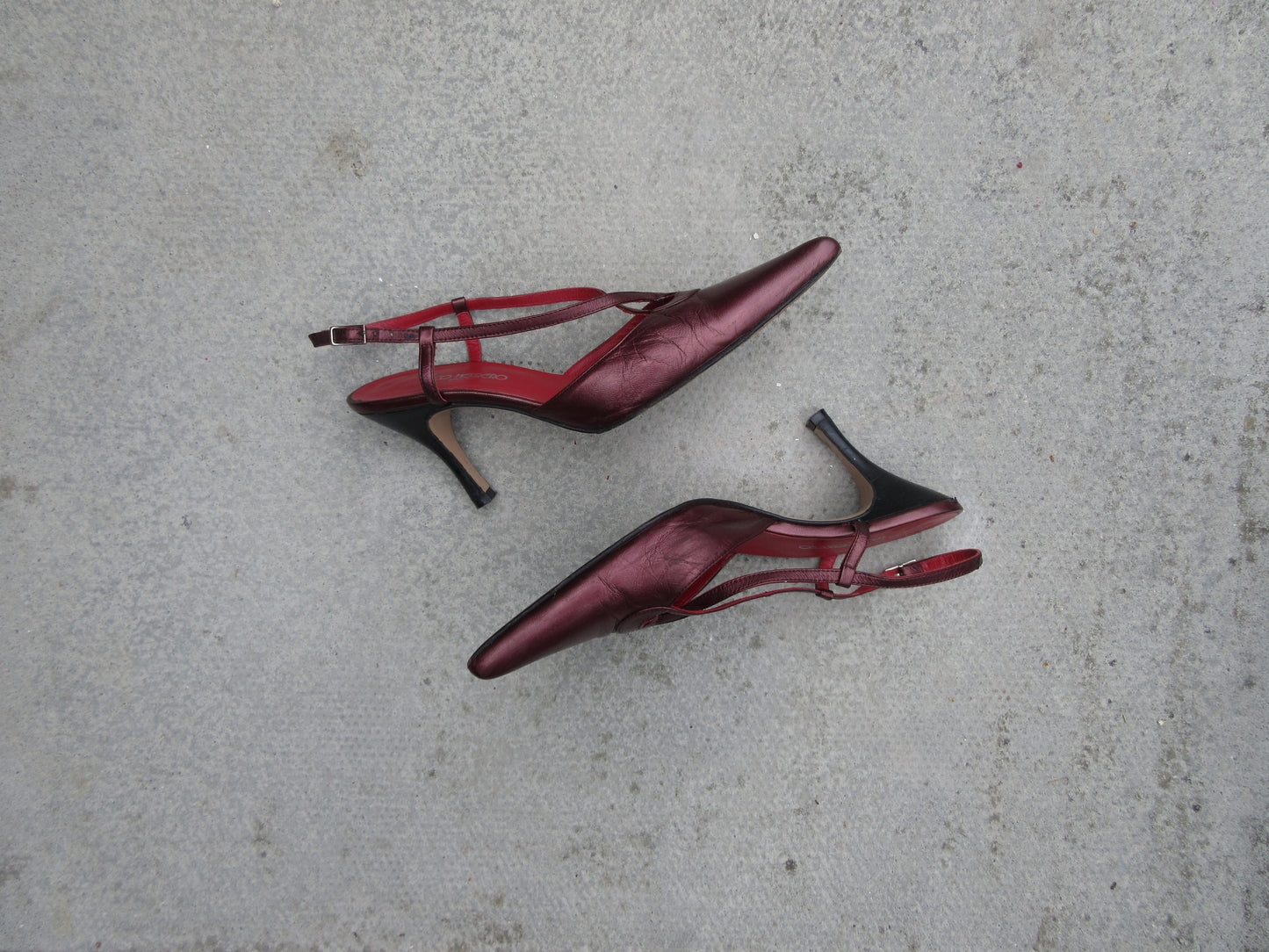 Paco Herrero Cross Strap Slingback Heels