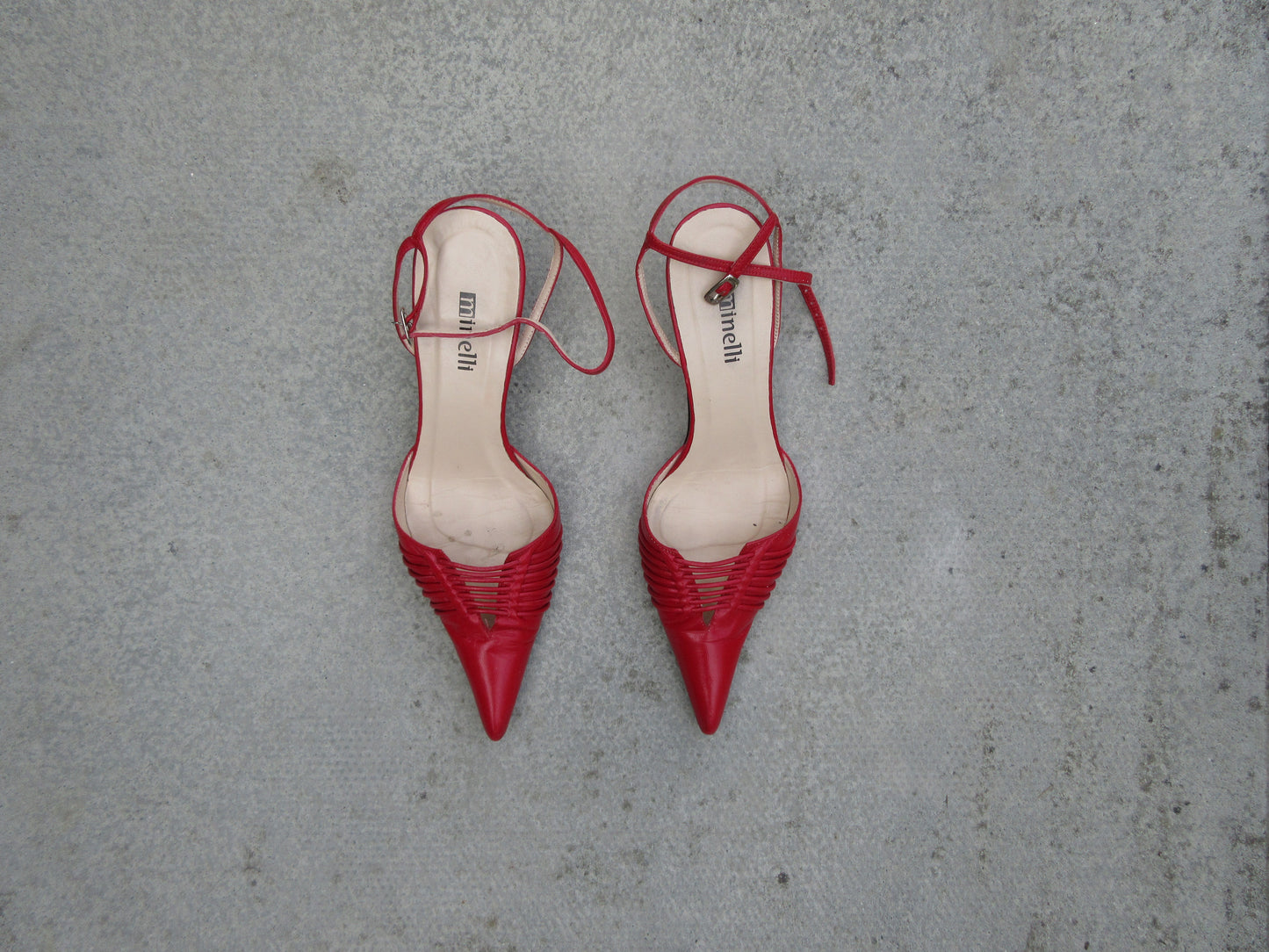 Minelli Ankle Strap Kitten Heels