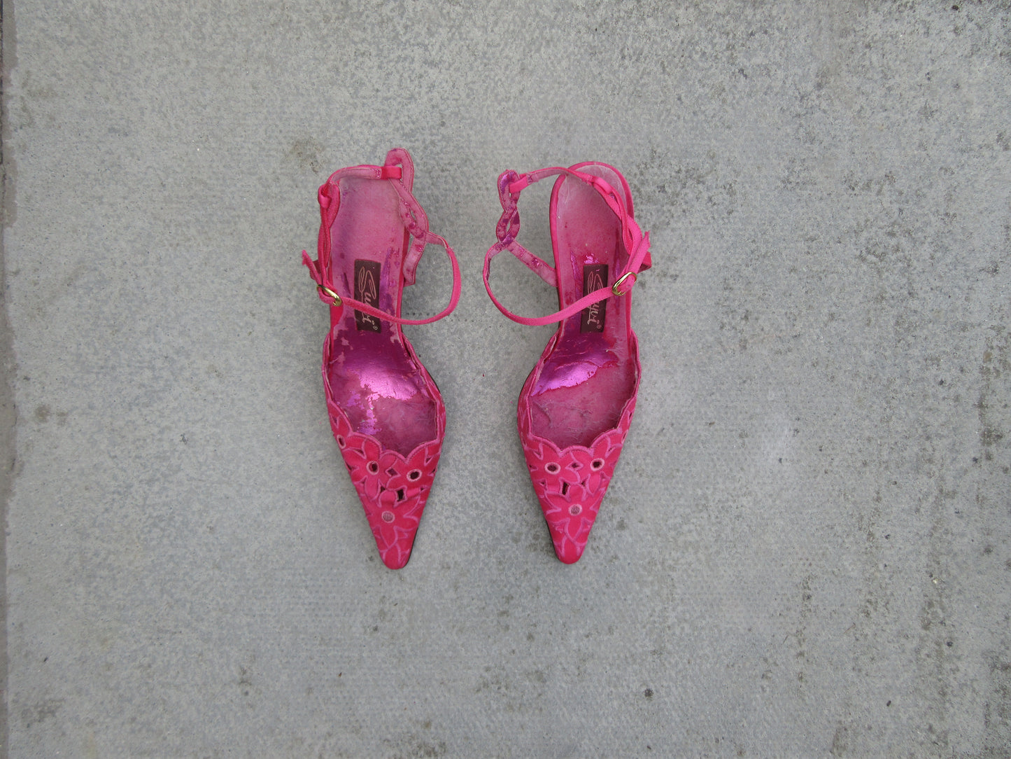Suyri Flower Ankle Strap Heels
