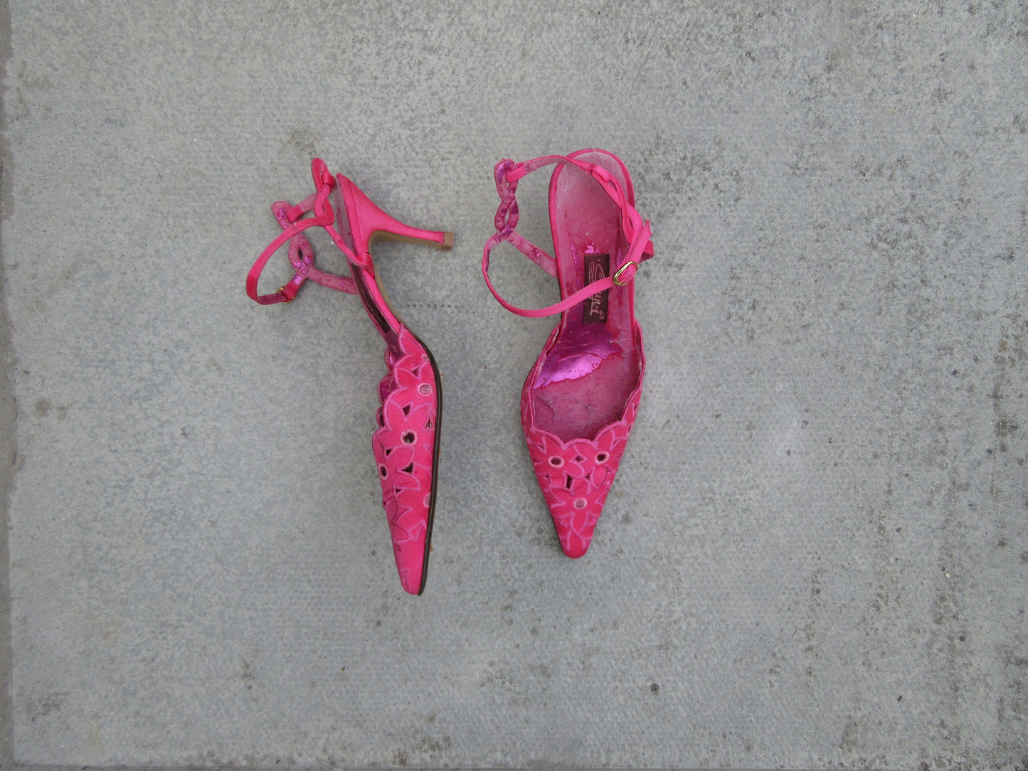 Suyri Flower Ankle Strap Heels