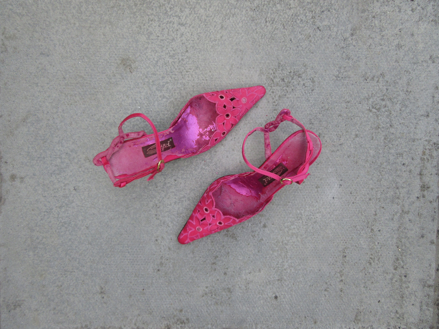 Suyri Flower Ankle Strap Heels