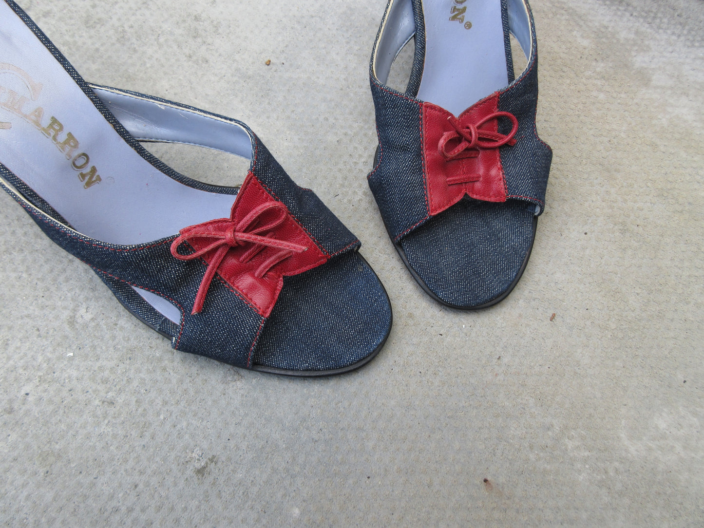 Vintage Cimarron Denim Heels