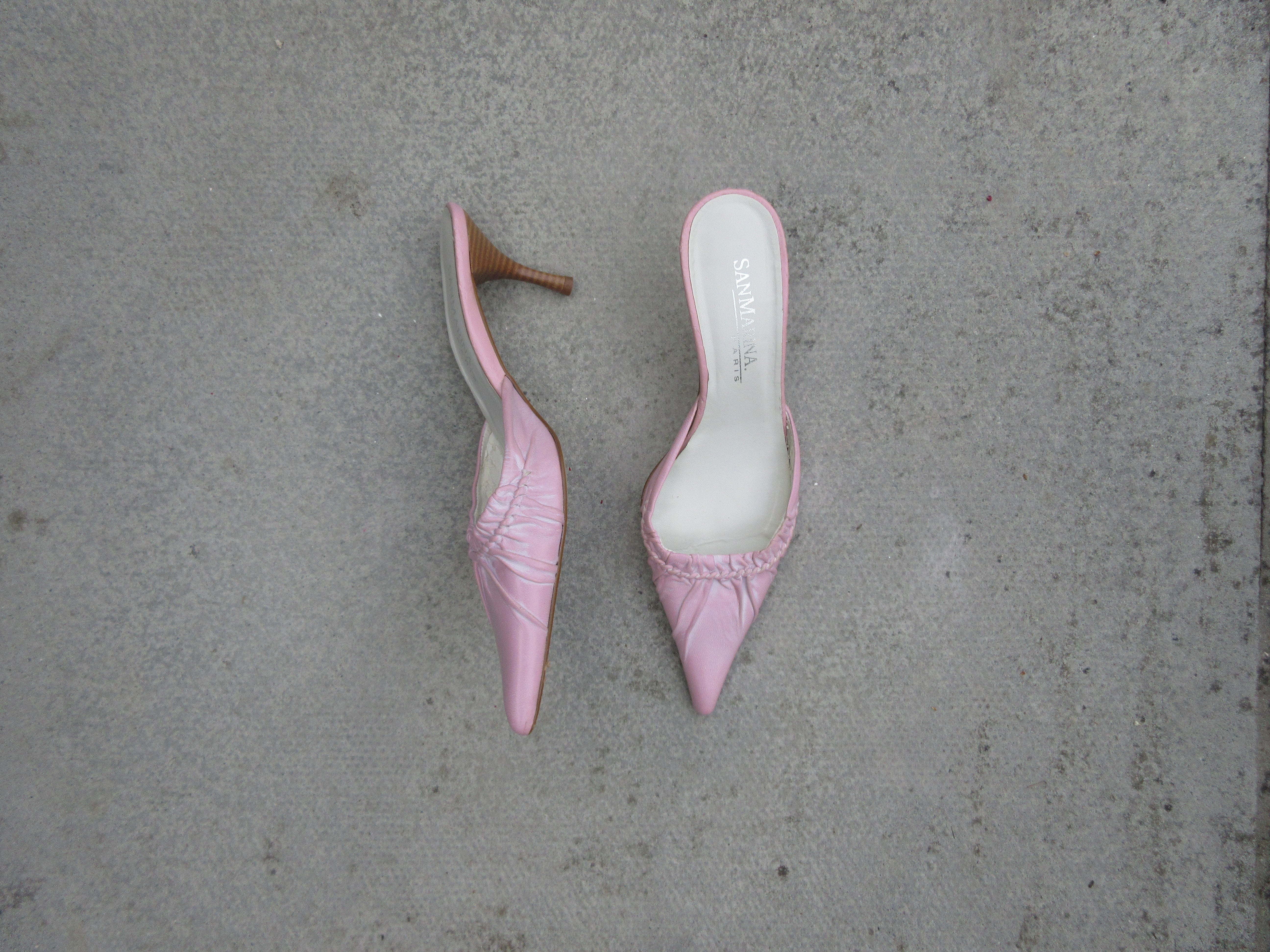 Vintage Baby Pink Kitten Heels mia pash