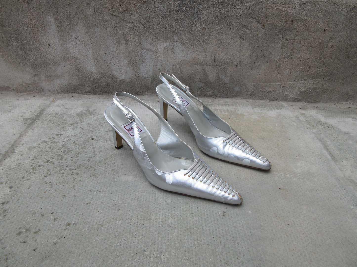 Renata Silver Slingback Heels