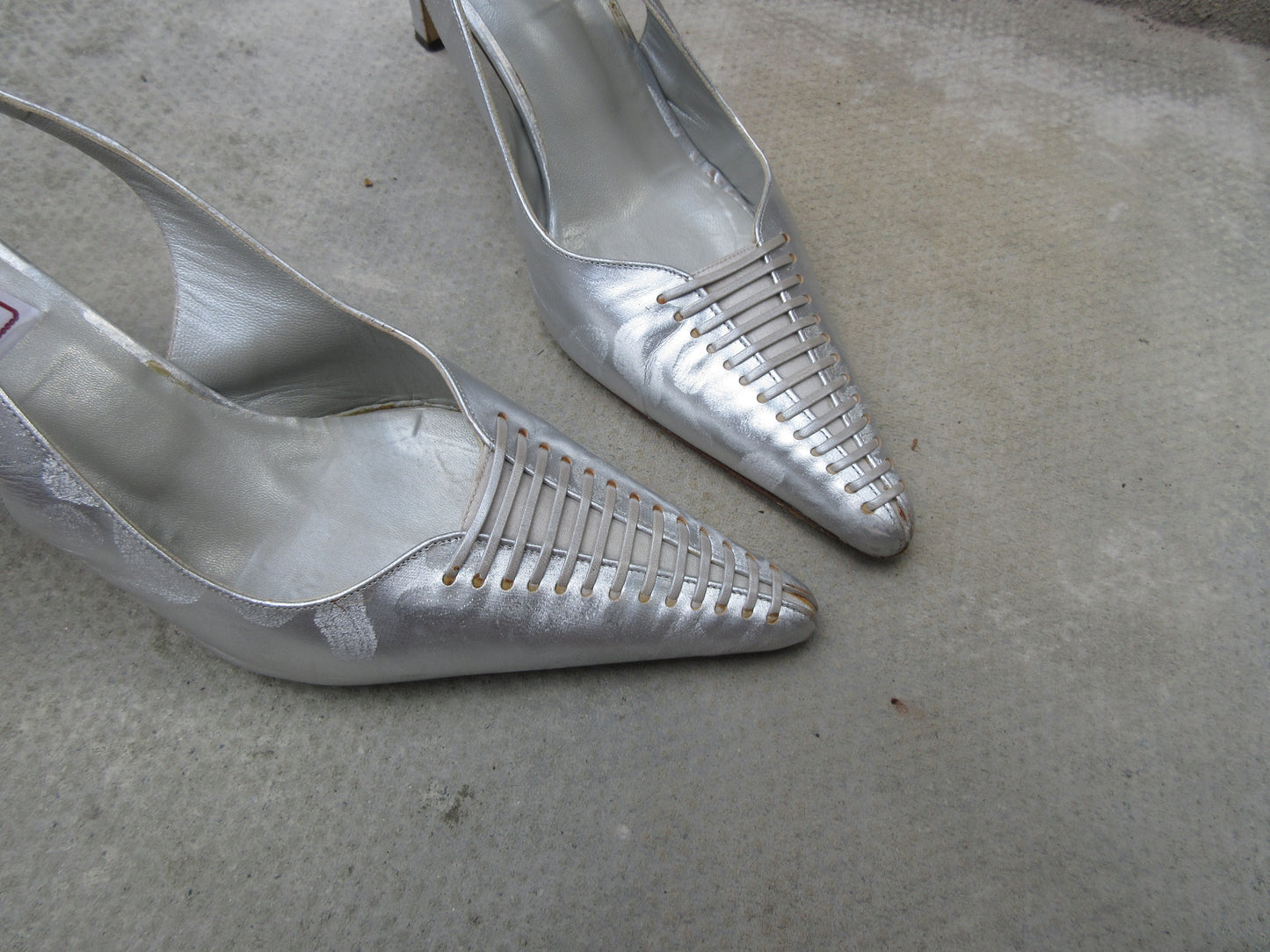 Renata Silver Slingback Heels