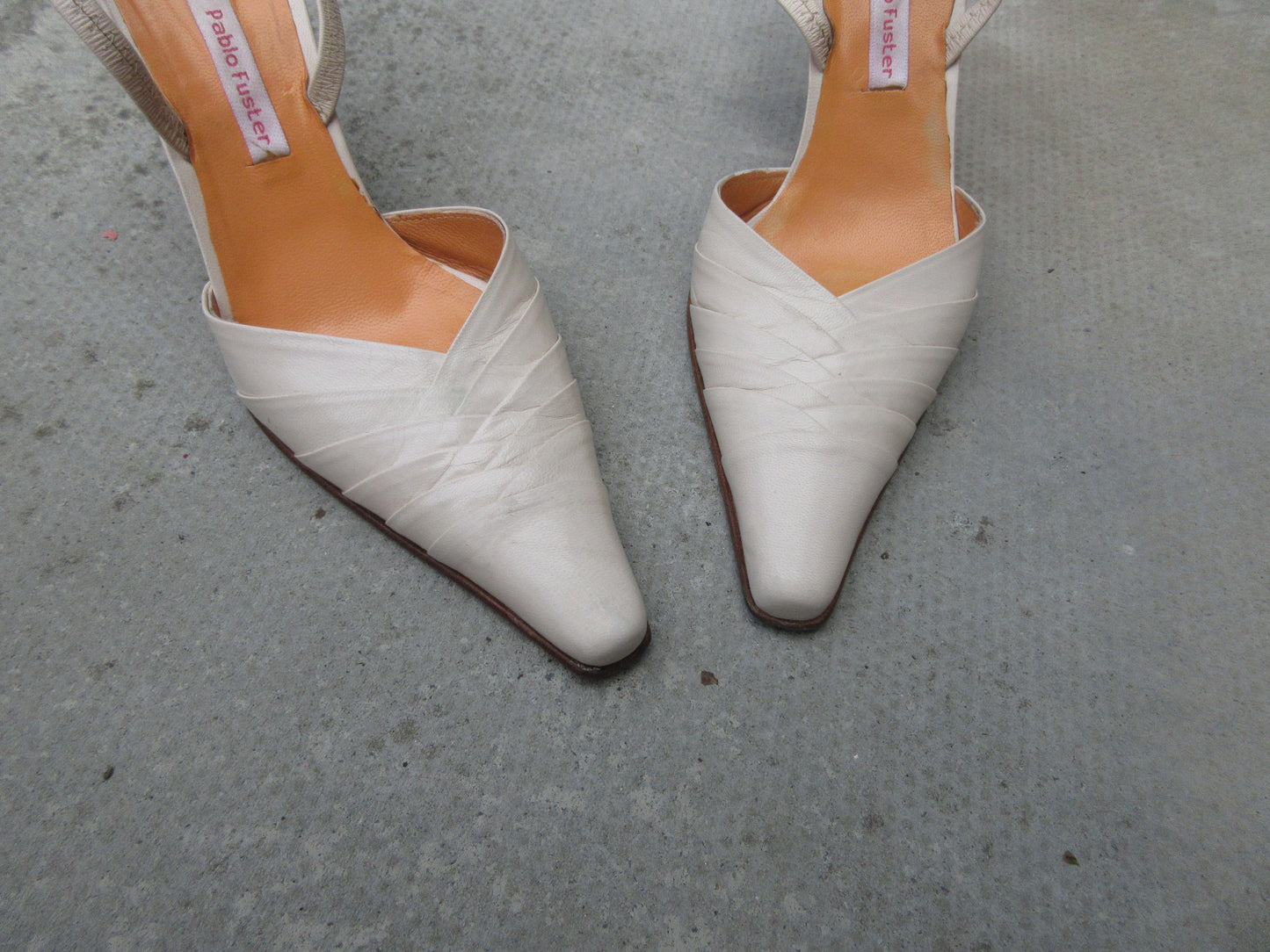 Pablo Fuster Cream Slingback Heels